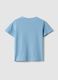 T-shirt in puro cotone azzurro da bimbo regular fit con stampe_1