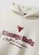 White cotton-blend hoodie with Chicago Bulls print_1