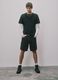 Black denim bermuda shorts in a cotton blend, baggy fit_0