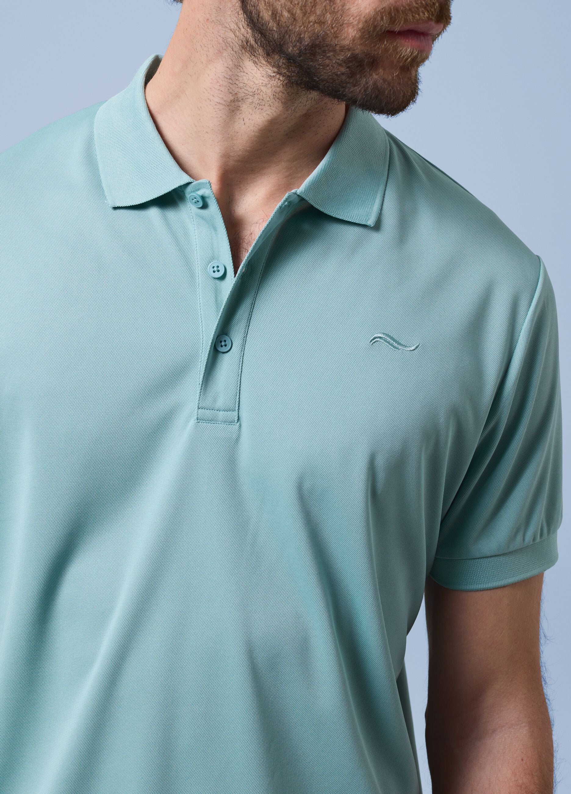 Green ALTAVIA SAILING polo with classic breathable collar