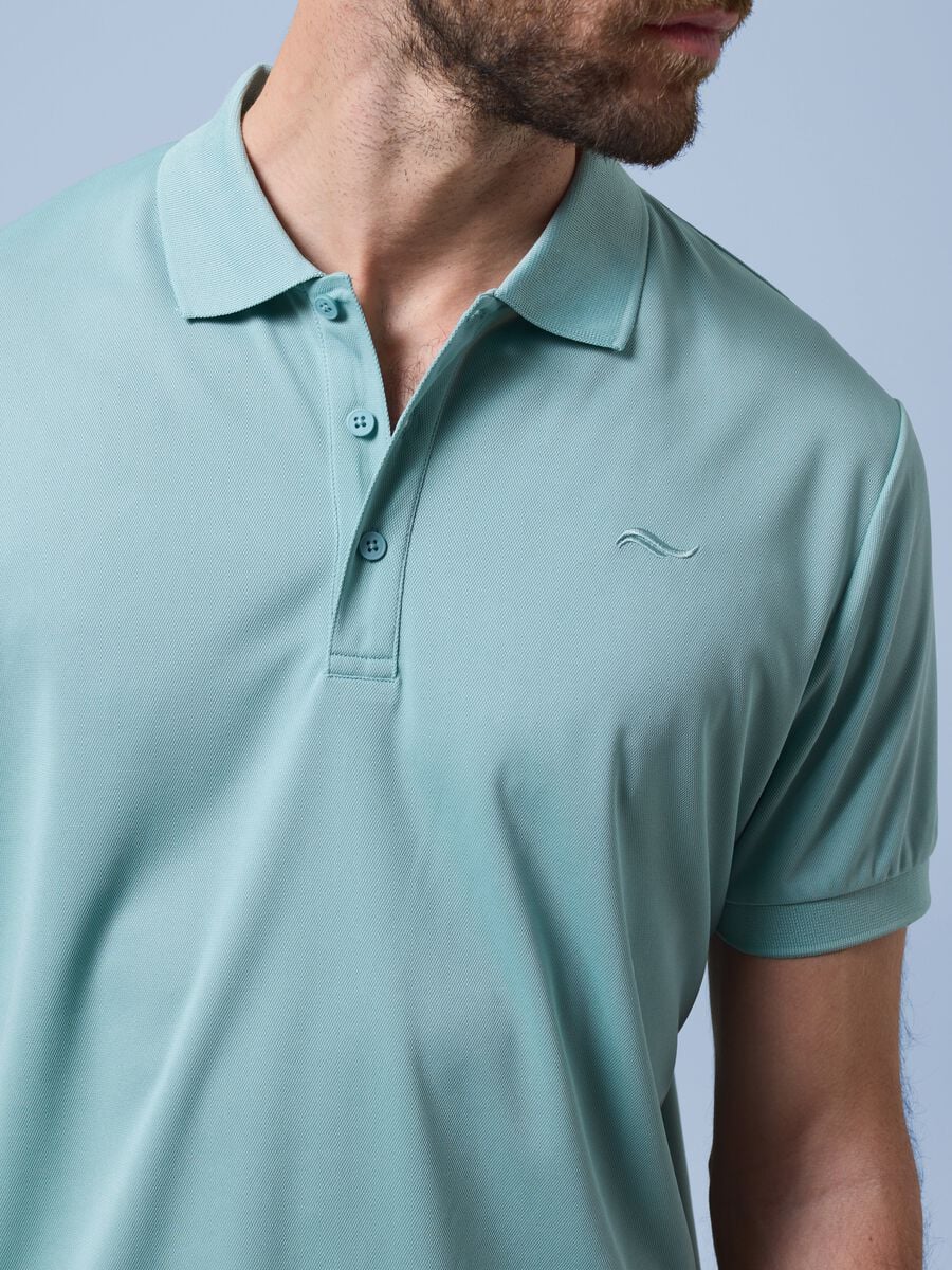 Green ALTAVIA SAILING polo with classic breathable collar_4
