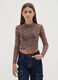 M&auml;dchen-Sweatshirt aus braunem Stretchstoff im Regular Fit_0
