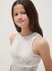 Girls&rsquo; white stretch-cotton fitted tank top_0