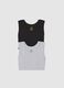 Pack of grey and black cotton vests_3