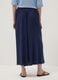 Weite blaue Hose aus reiner Viskose mit elastischem Bund, Regular Fit_2