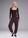 Brown bodysuit in breathable stretch fabric with wide neckline ALTAVIA STUDIO_0