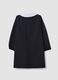 Black girls&rsquo; school smock with kitten embroidery and white collar_1