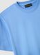 Light Blue Crew Neck Pure Cotton T-shirt Relaxed Fit_5