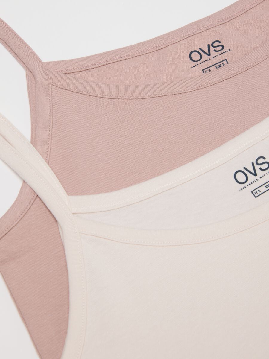 Two-Pack Pink Stretch Cotton Vest_5