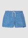 Blue swim shorts with wave pattern_4