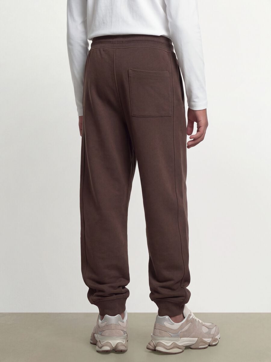Brown jogger trousers in pure organic cotton_3