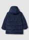 Navyblaue wattierte Jacke mit Kapuze_1