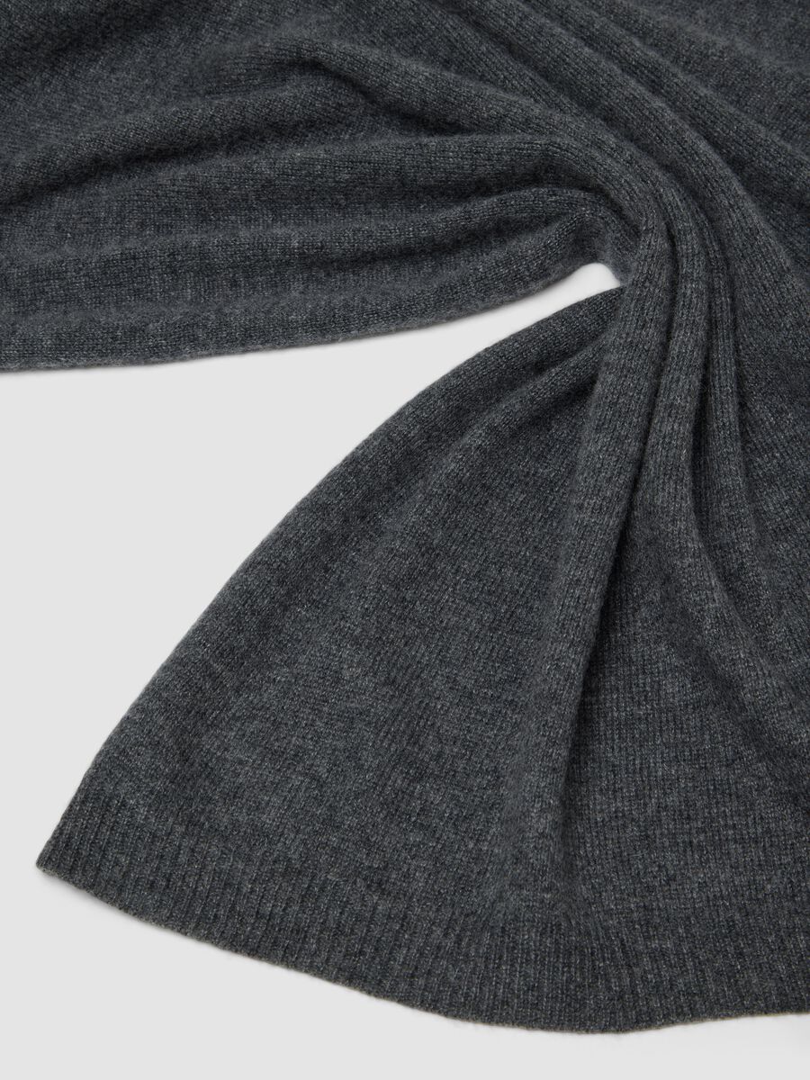 Grey pure cashmere scarf_3