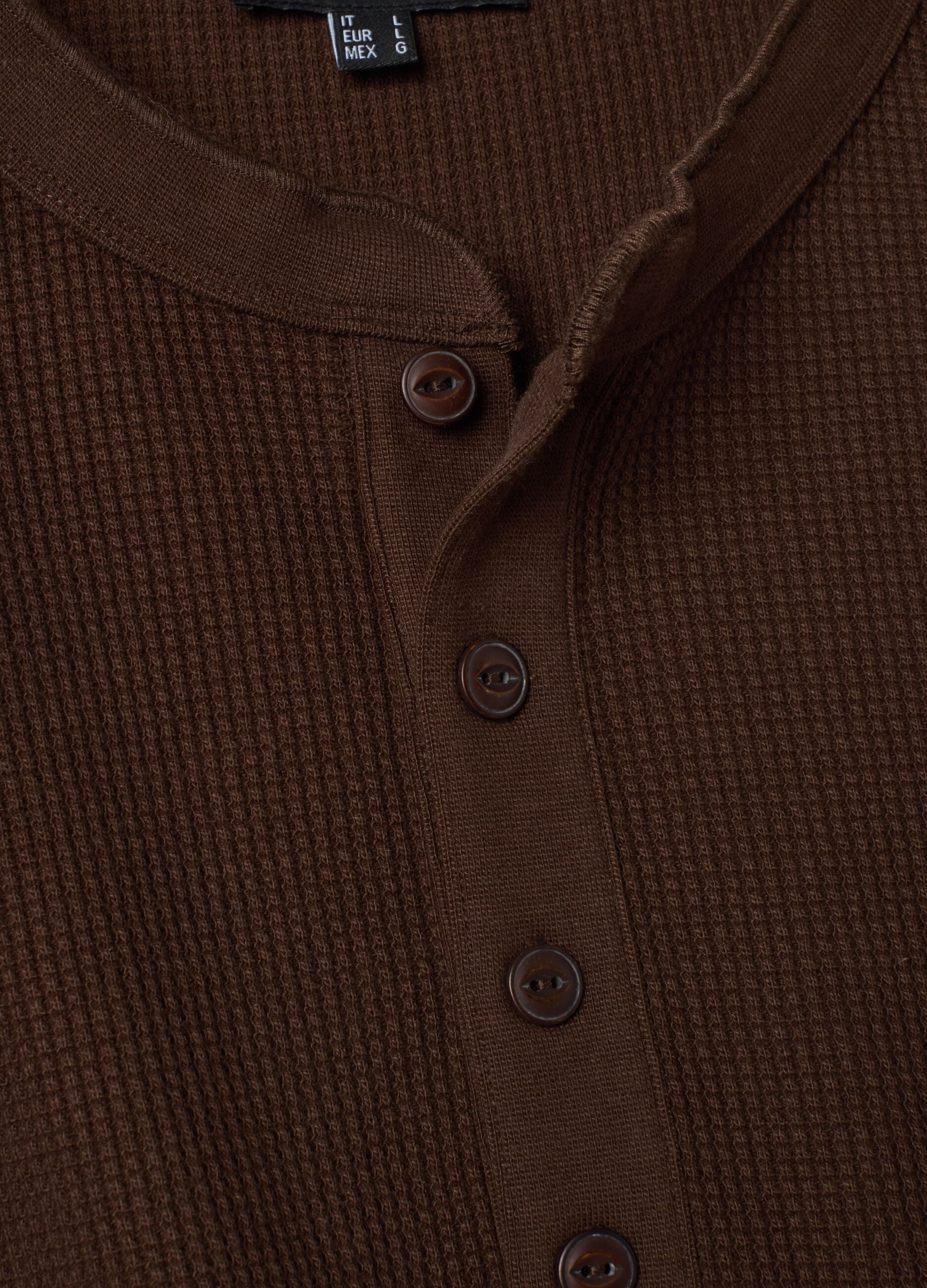Light brown crew-neck pure cotton oversized jumper