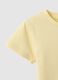 Gelbes M&auml;dchen-T-Shirt aus elastischer Baumwolle Regular Fit mit Herz_3