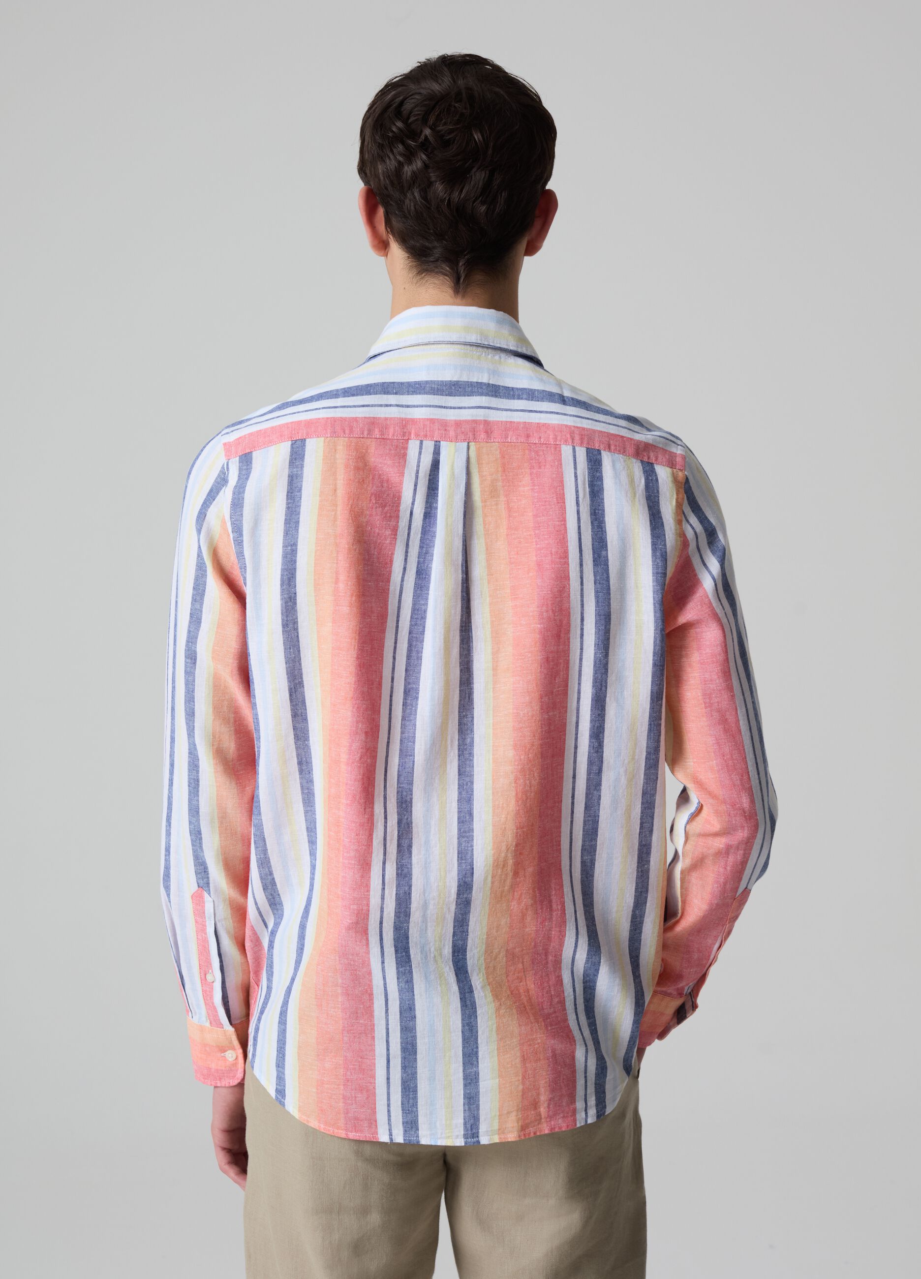 Regular-fit multicolor striped shirt