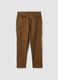 Brown comfort-fit stretch cotton twill cargo trousers_2