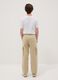 Boy's beige stretch cotton cargo trousers, regular fit_2