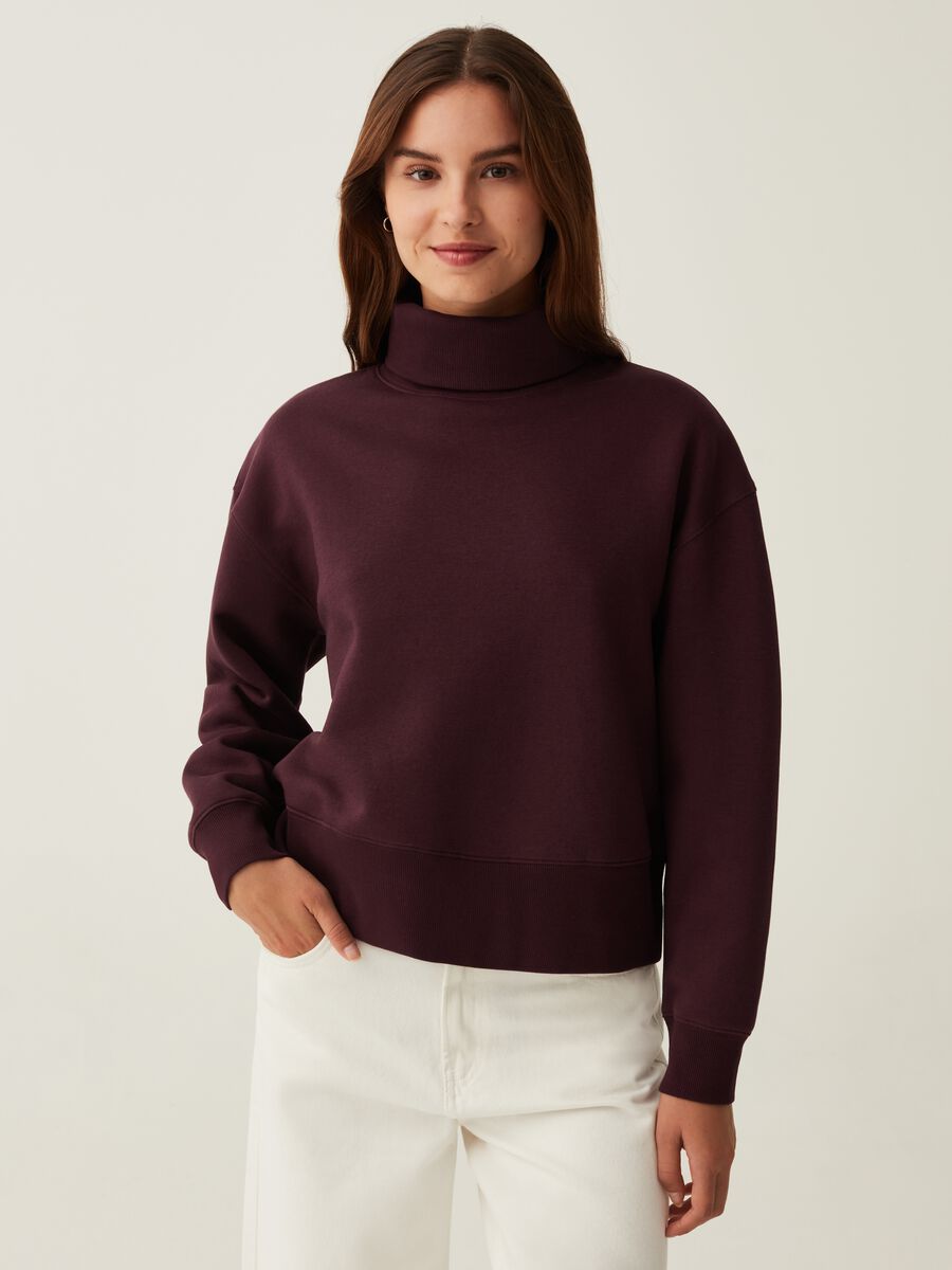 Sweatshirt with high neck_0