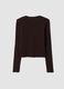 Brown pure cotton T-shirt with chest lettering_2