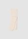 White ribbed stretch tights_0