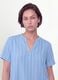 Blue striped pure viscose blouse with Mandarin collar, regular fit_3