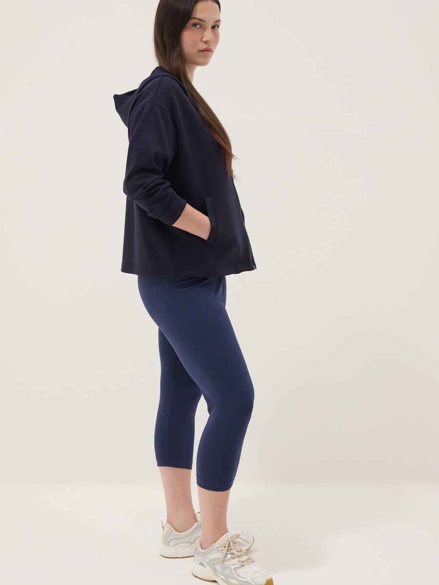 Blaue Leggings aus elastischer Baumwolle_3
