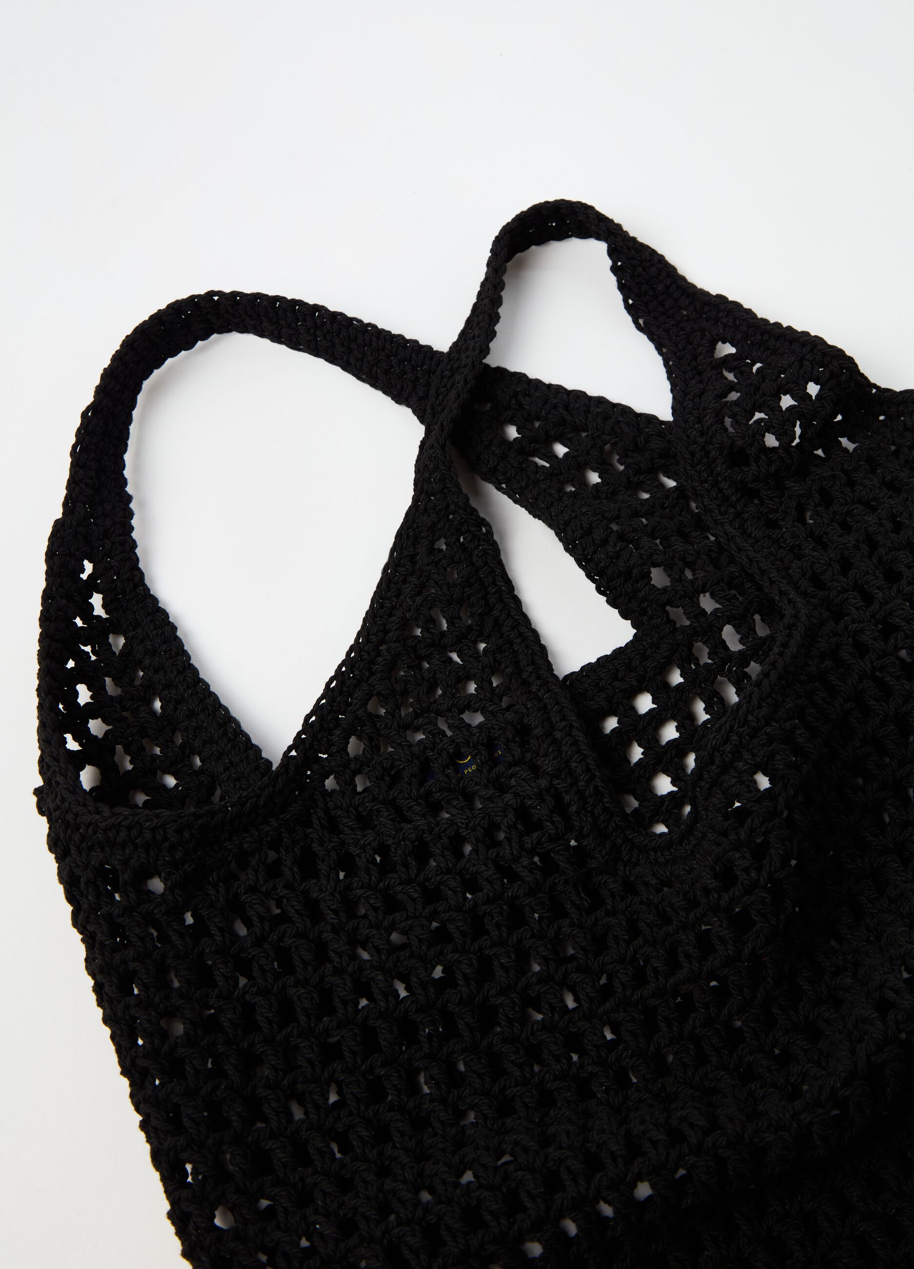 Bag with crochet design