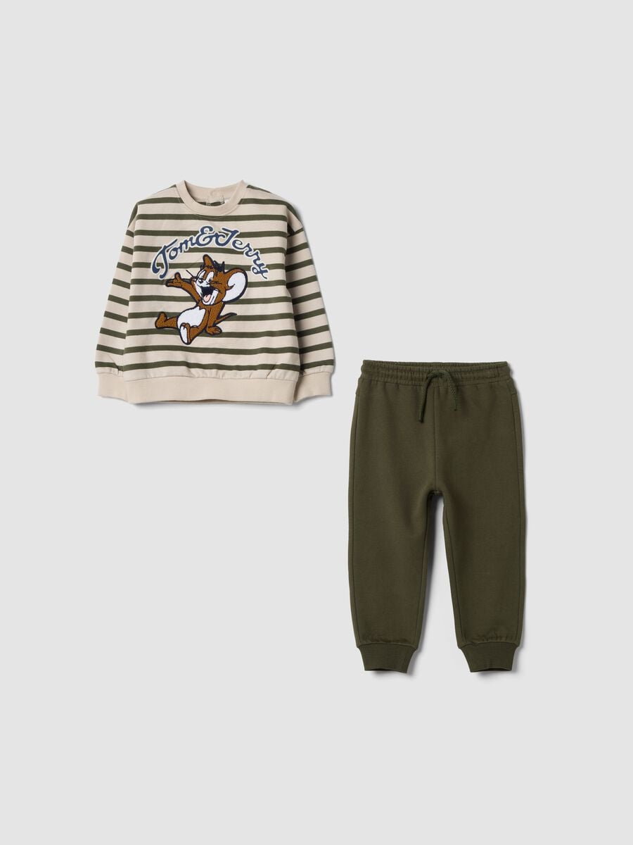 Green pure cotton jogging set with Tom & Jerry print_0