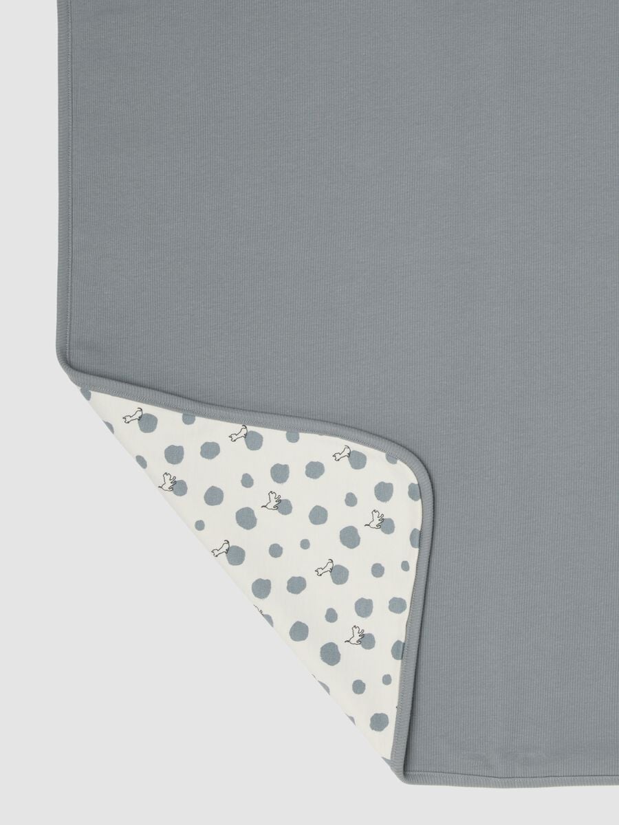 Graue Babydecke aus reiner Bio-Baumwolle mit 101‑Dalmatiner‑Stickerei_1