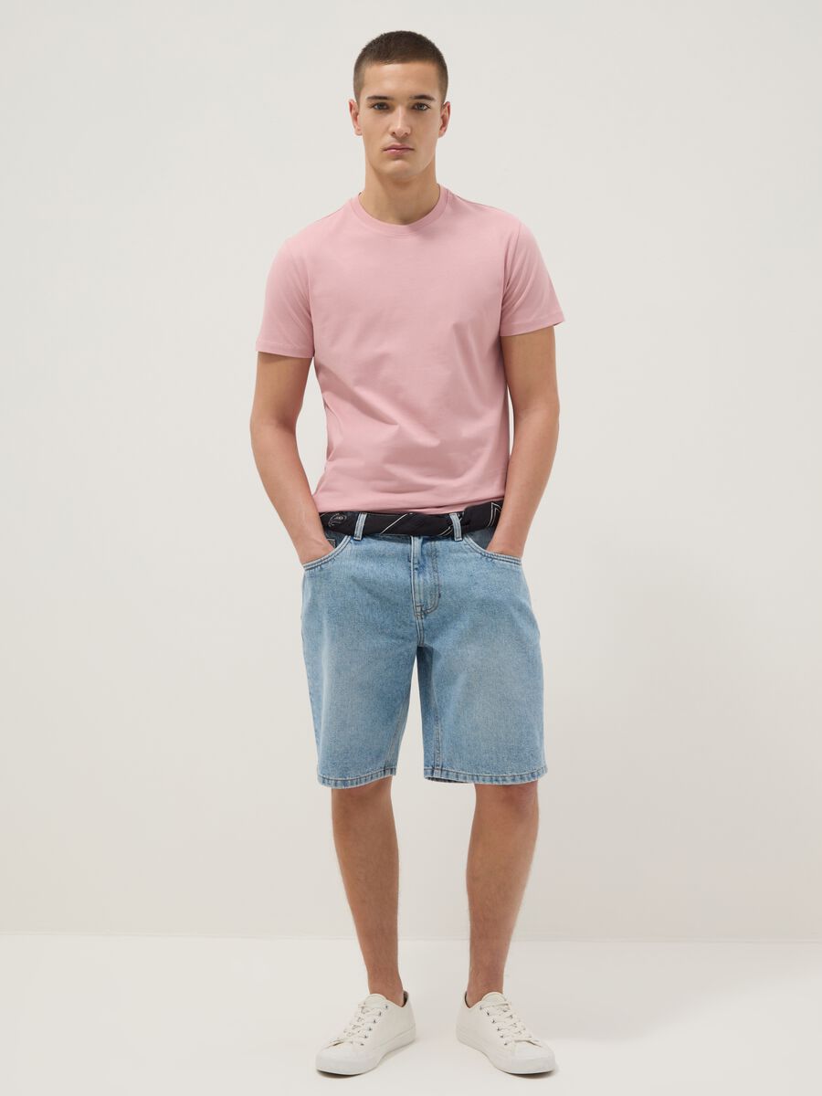 Pink pure cotton short-sleeve T-shirt_2