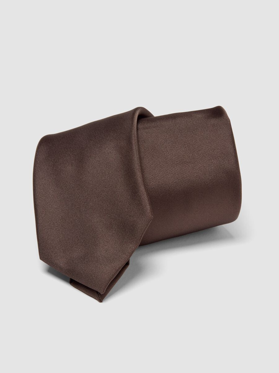 Dark brown tie with 7.5 cm blade_2