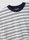 Blaues gestreiftes Boxy-Fit-T-Shirt aus reiner Baumwolle_6