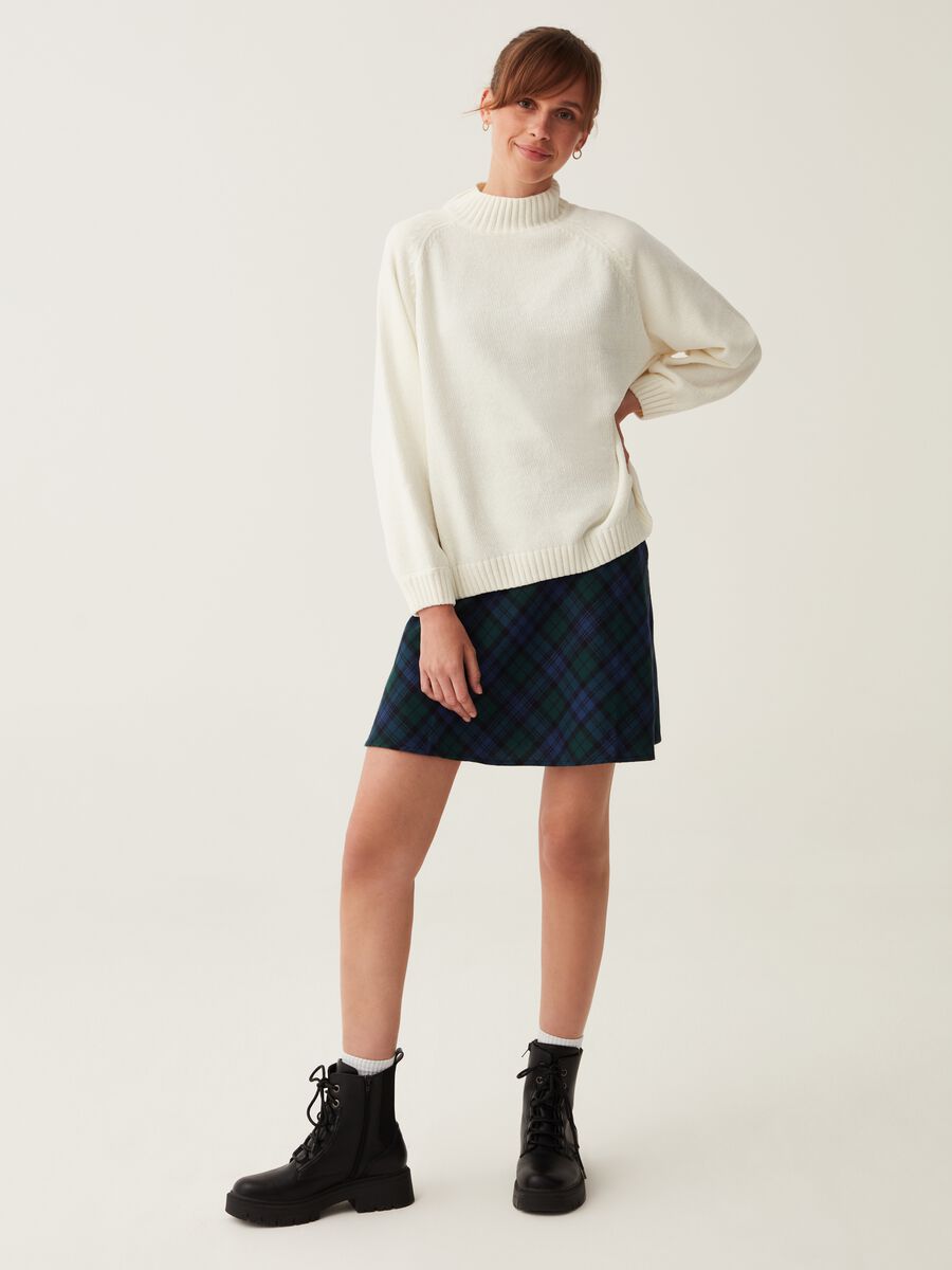Chenille pullover with mock neck_0