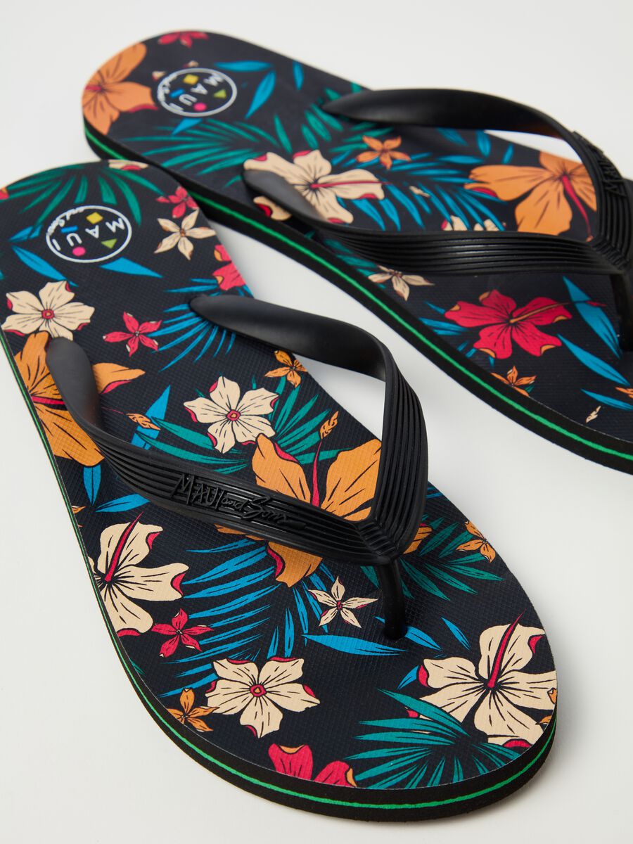 Thong sandals with floral print_2
