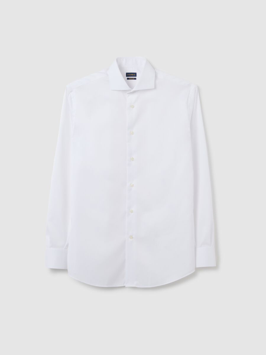 White pure cotton shirt regular fit_4