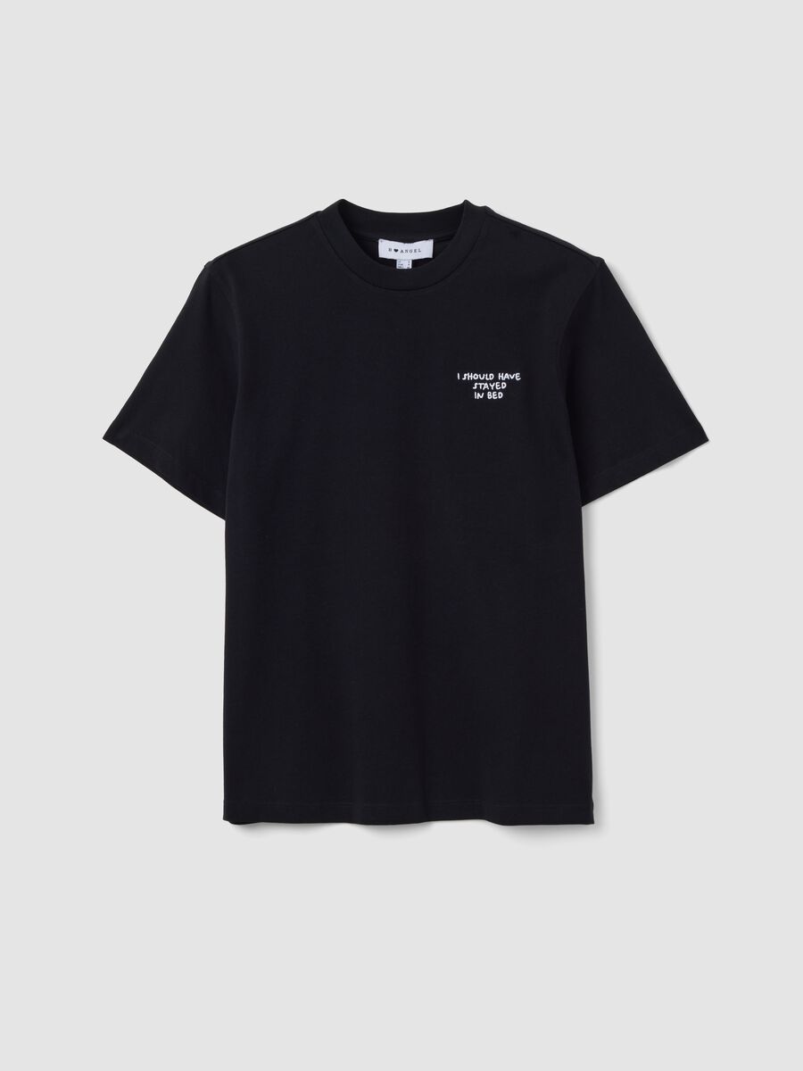 &Mu;&alpha;ύ&rho;&omicron; T-shirt relaxed &epsilon;&phi;&alpha;&rho;&mu;&omicron;&gamma;ή&sigmaf; &alpha;&pi;ό 100% &beta;&alpha;&mu;&beta;ά&kappa;&iota; &mu;&epsilon; &kappa;&epsilon;&nu;&tau;&eta;&mu;έ&nu;&eta; &epsilon;&pi;&iota;&gamma;&rho;&alpha;&phi;ή_0