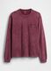 Long sleeve purple cotton top_3