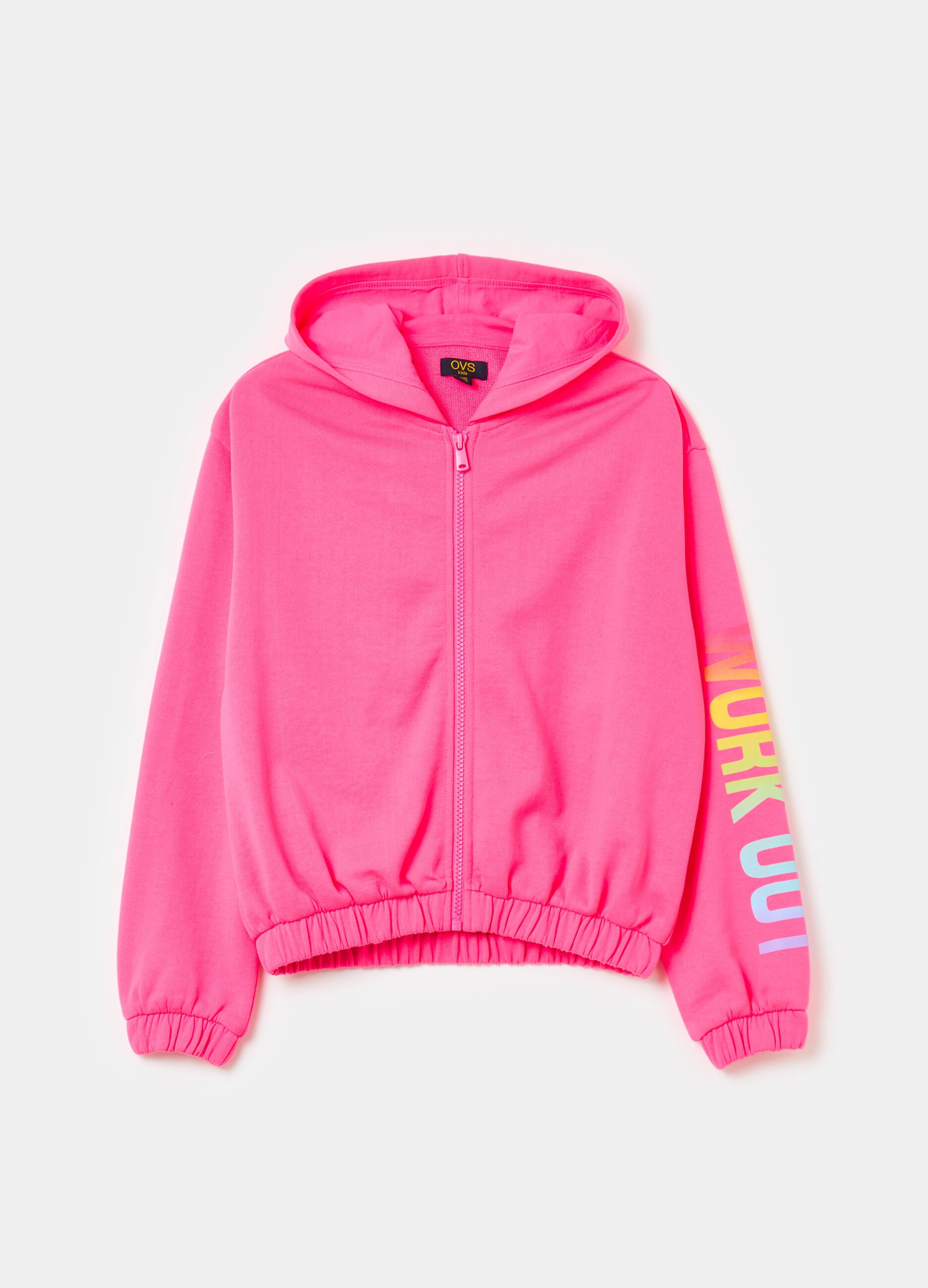 Sweatshirt with multicoloured lettering print