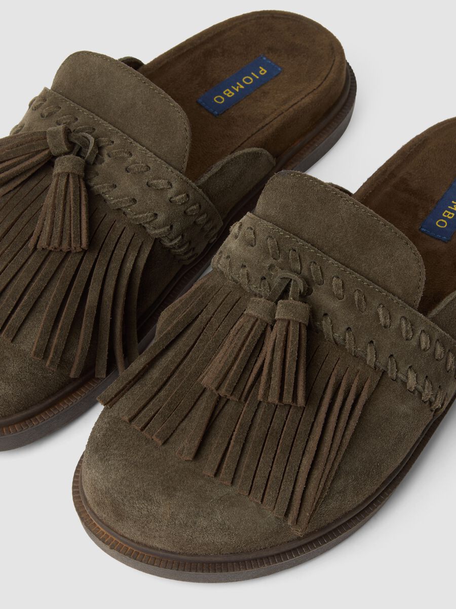 Braune Loafer aus echtem Leder mit Fransen_1
