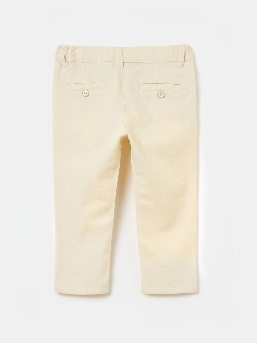 Cotton and linen trousers_1