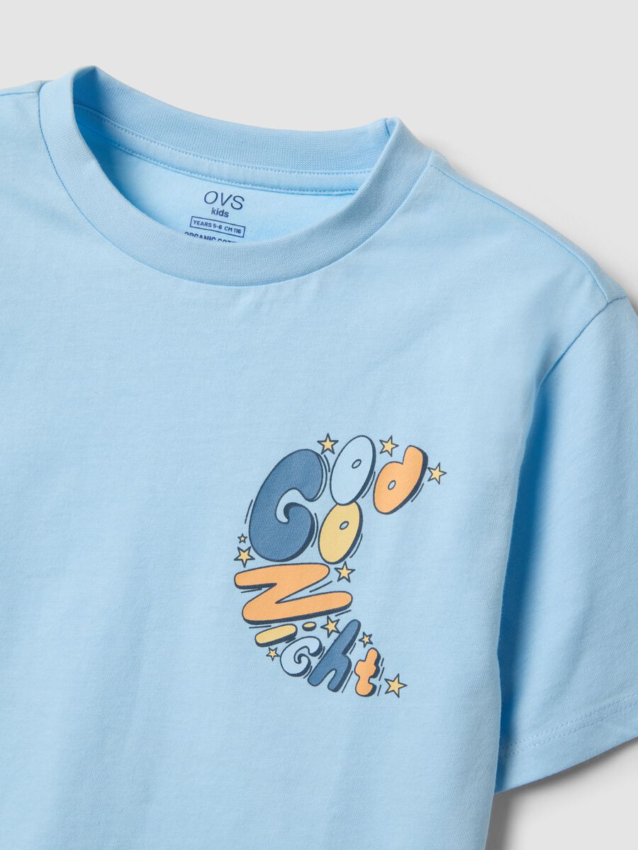 Hellblauer Kinderpyjama aus reiner Bio-Baumwolle, Regular Fit_3