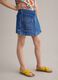 Girl's blue denim pure cotton regular fit skirt_2