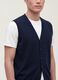 Blauer Viskose-Mix-Weste mit tiefem V-Ausschnitt, Regular Fit_4
