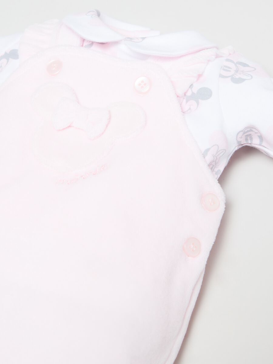Minnie Mouse set with T-shirt and dungarees with feet_2