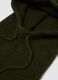 Green stretch wool hood in plain knit_1