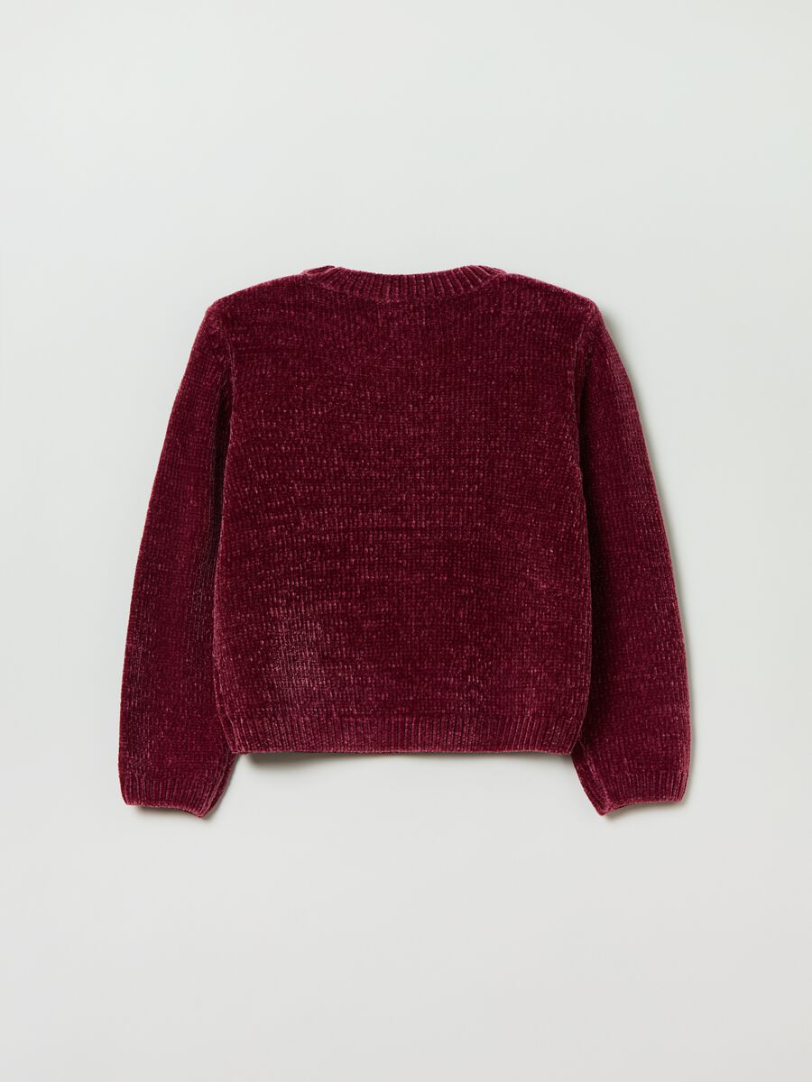 Chenille pullover with round neck_1