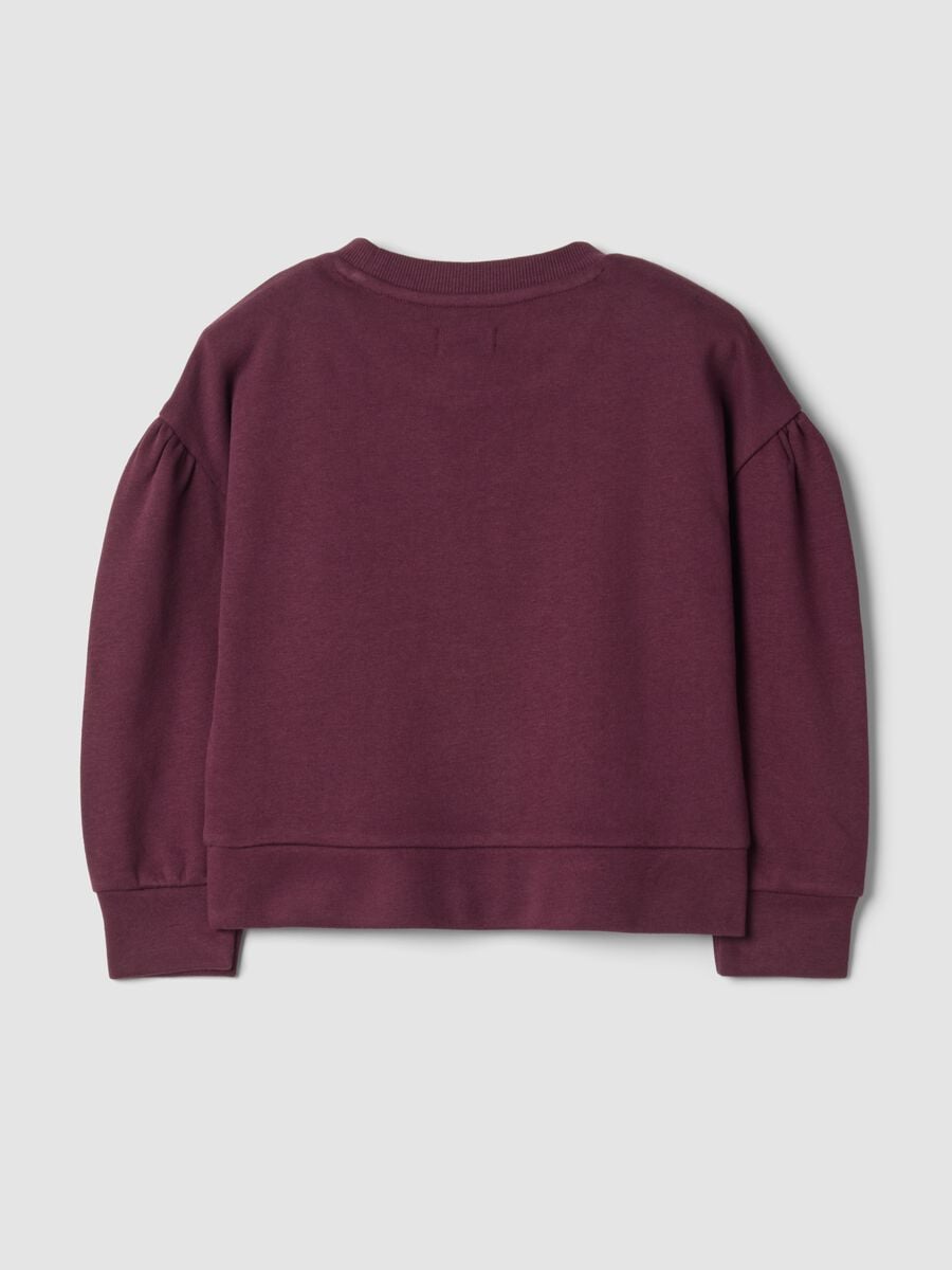 Lila Sweatshirt aus Baumwollmix mit Rundhalsausschnitt und Schleife_1