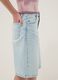 Light blue pure cotton denim shorts for girls, straight fit_2