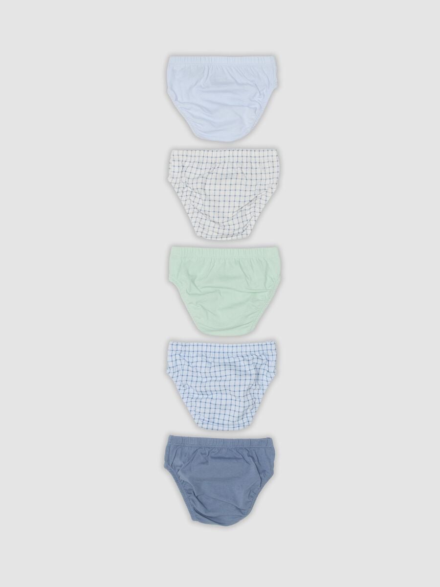 Pack of 5 multicoloured pure organic cotton briefs for baby_1